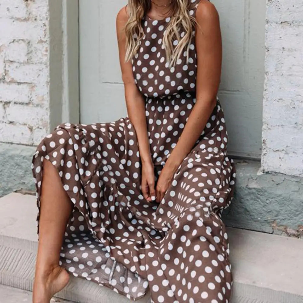 Capri - Dotted Maxi Dress