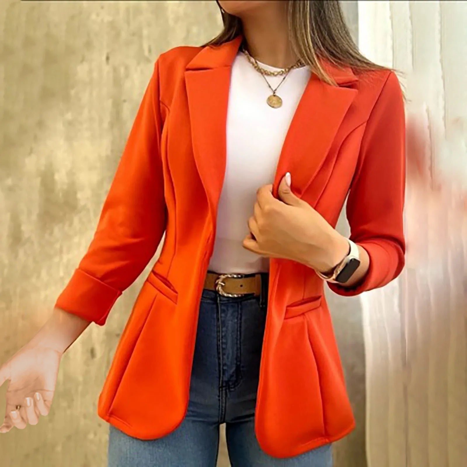Aria™ - Minimalist Long Sleeve Blazer