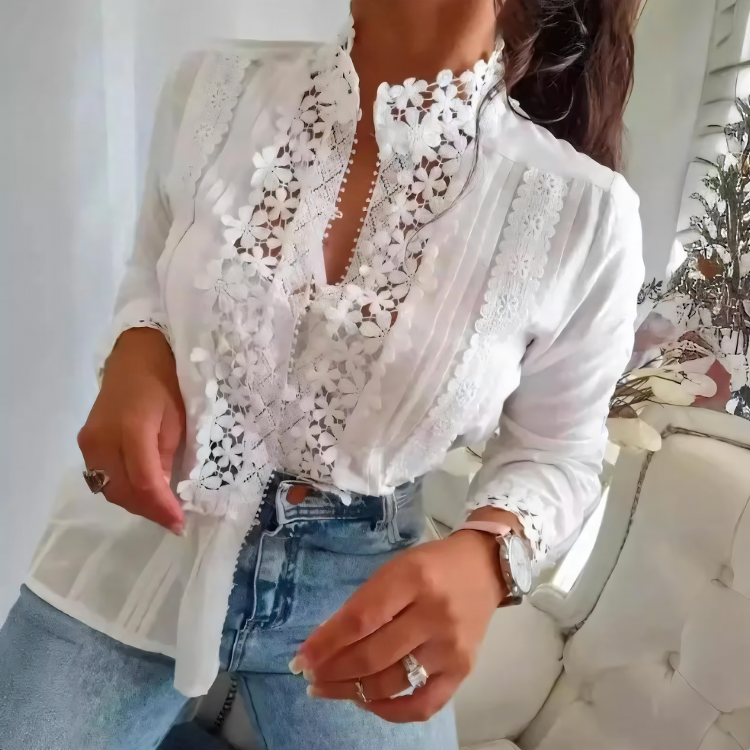Elena - Blooming Floral Lace Top