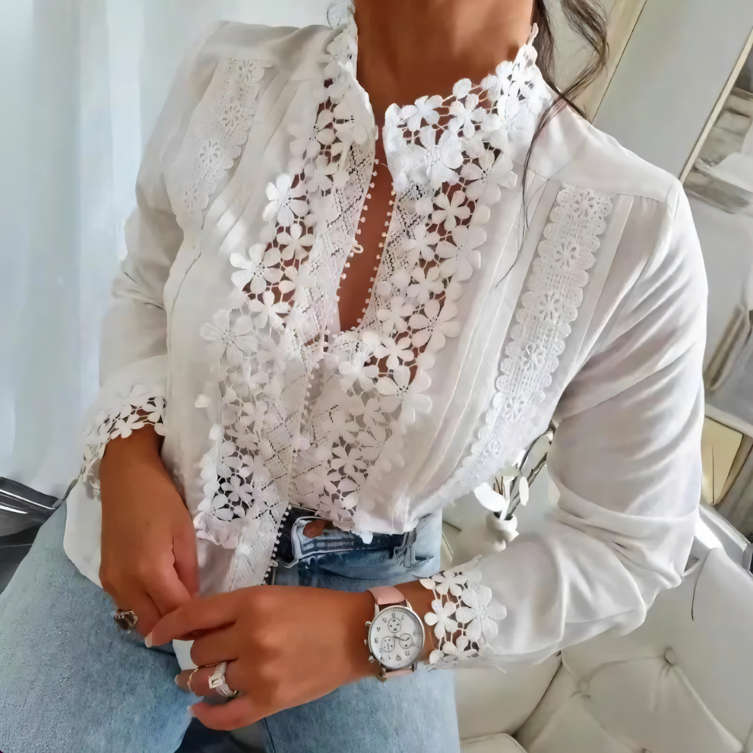 Elena - Blooming Floral Lace Top