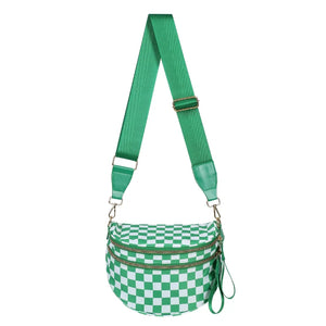 Checkered Kelly Green