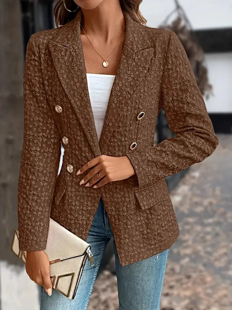 Savannah™ - Stylish Double Breasted Pockets Vintage Blazer