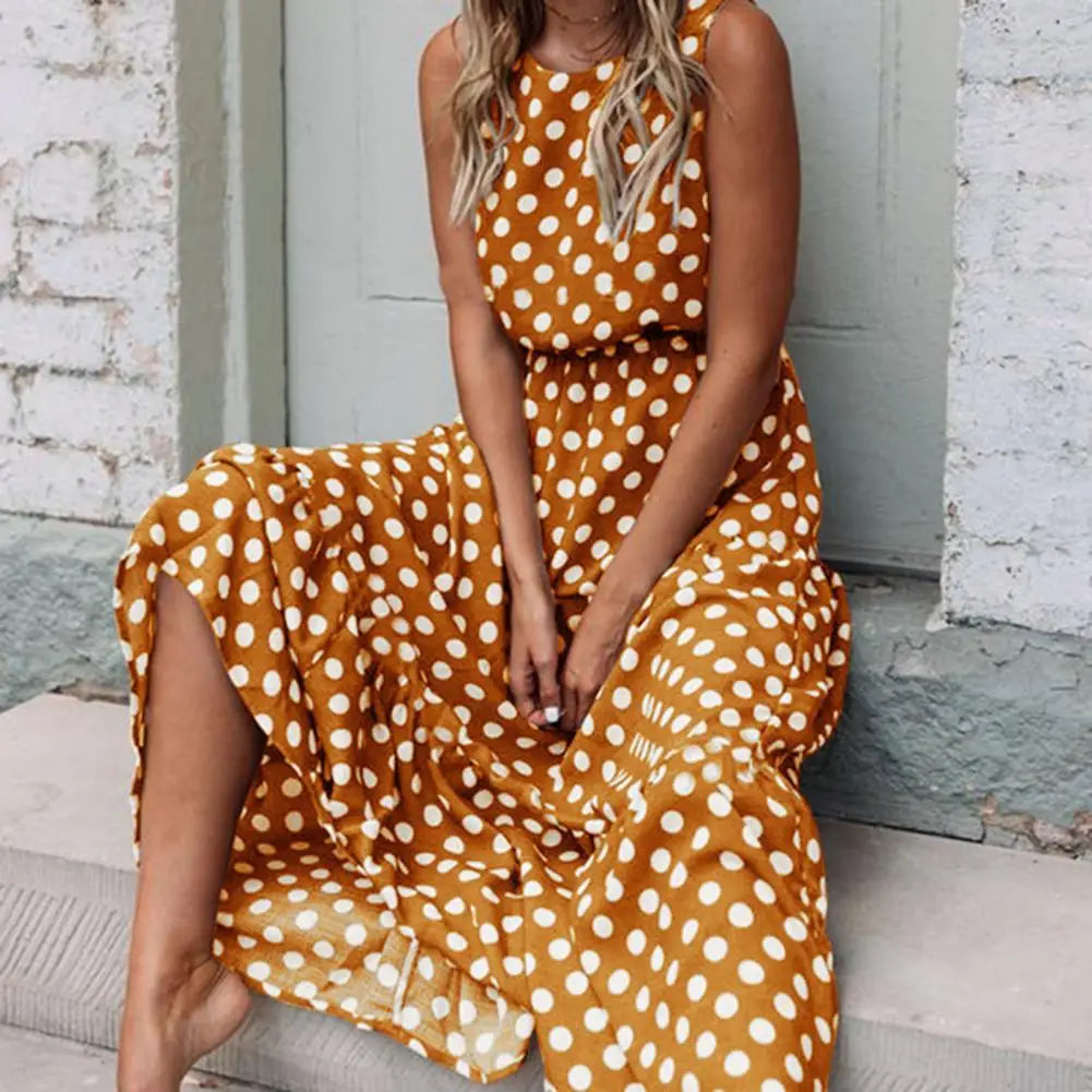 Capri - Dotted Maxi Dress