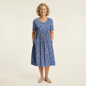 Blue with flowers
