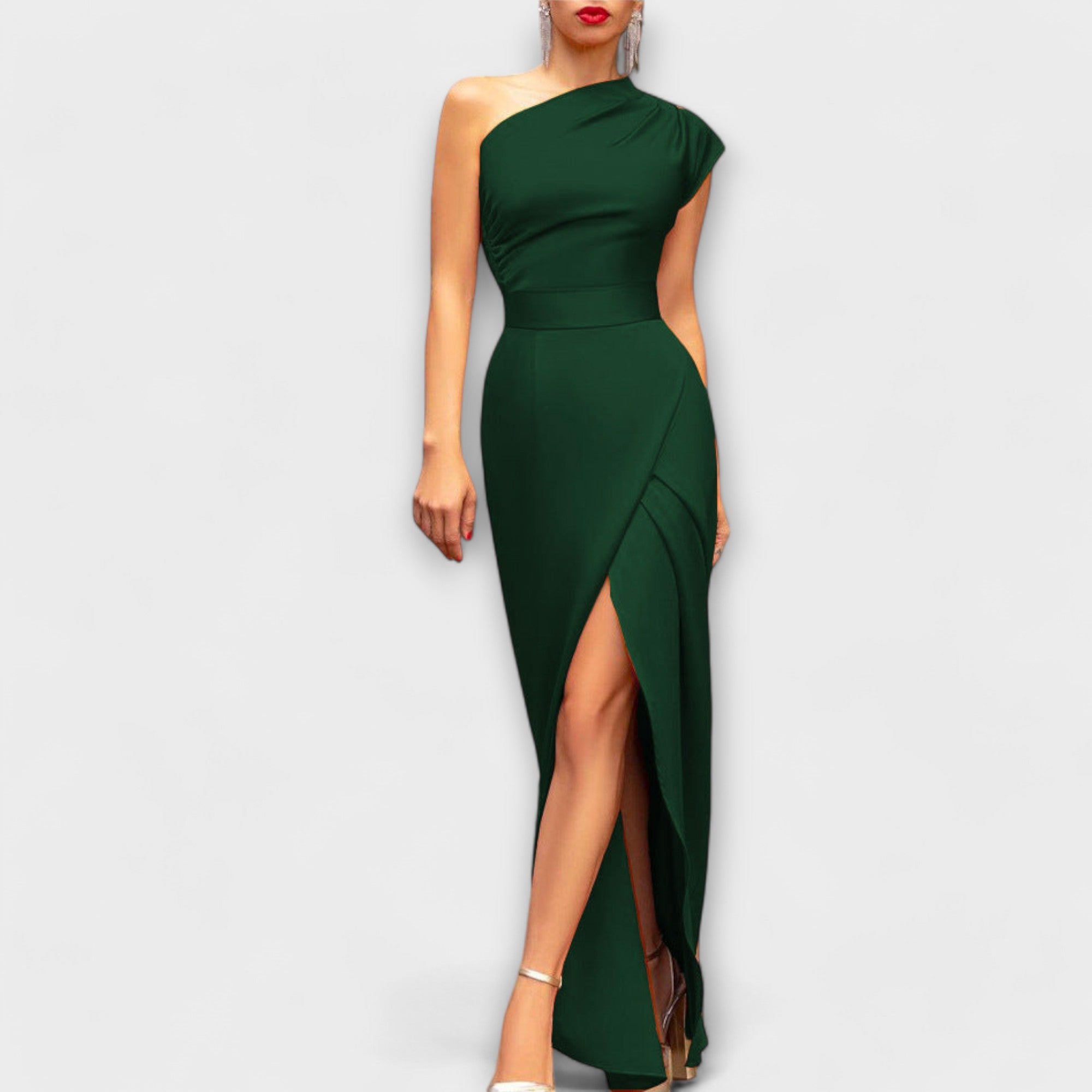 Axa - Chic Asymmetrical Maxi Dress for Evening Elegance